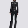 1-button belted leather jacket 1-button belted leather jacket
