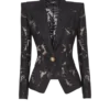 1-button fitted lace jacket 1-button fitted lace jacket
