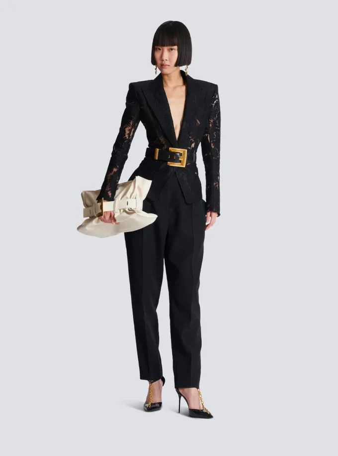 1-button fitted lace jacket 1-button fitted lace jacket