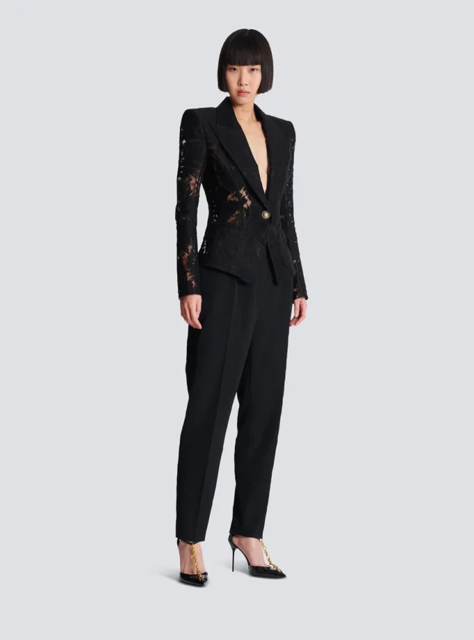 1-button fitted lace jacket 1-button fitted lace jacket