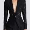 1-button fitted lace jacket 1-button fitted lace jacket