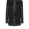 1-button jacket with Constellation embroidery