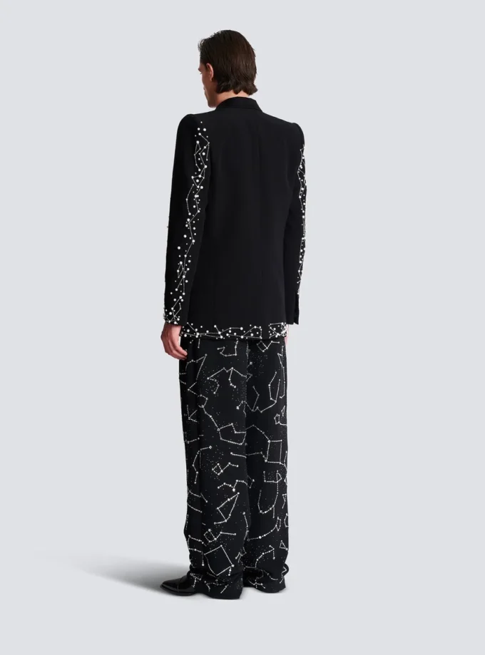1-button jacket with Constellation embroidery