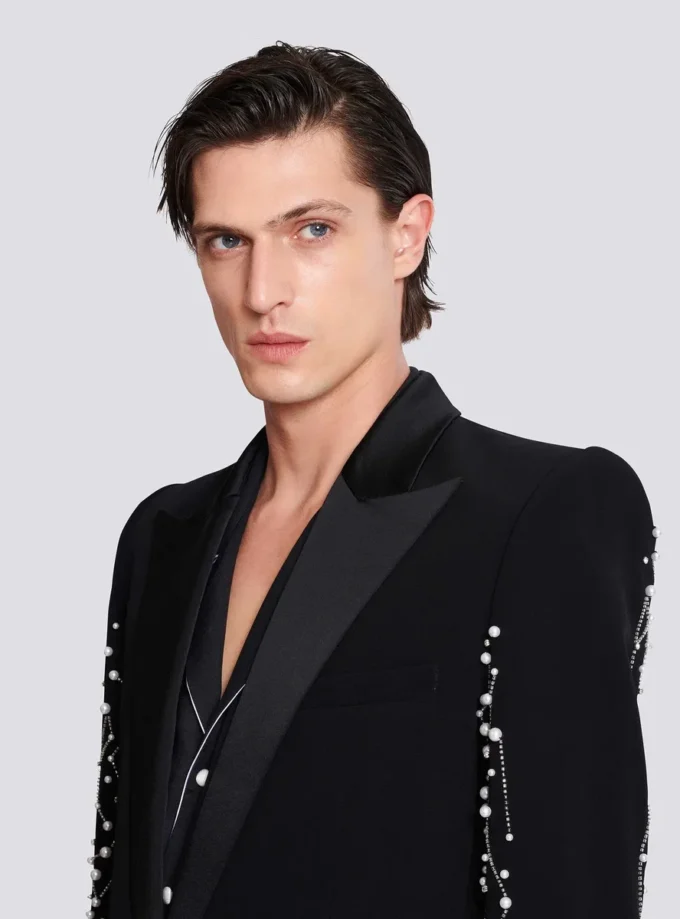 1-button jacket with Constellation embroidery