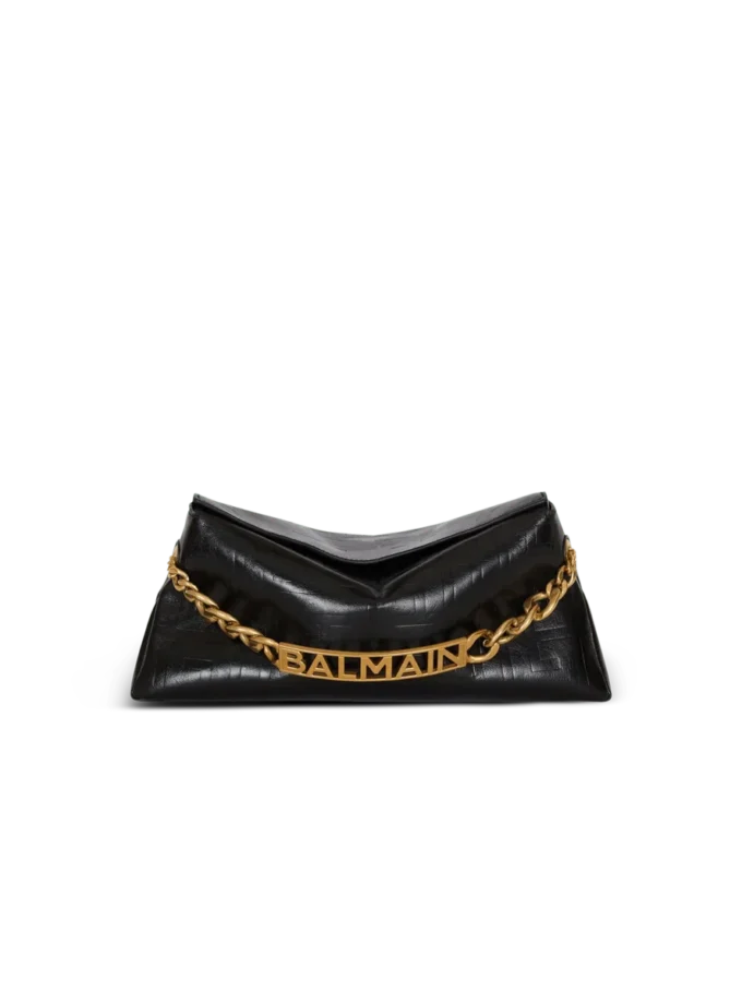 1945 Soft clutch in crinkled calfskin leather