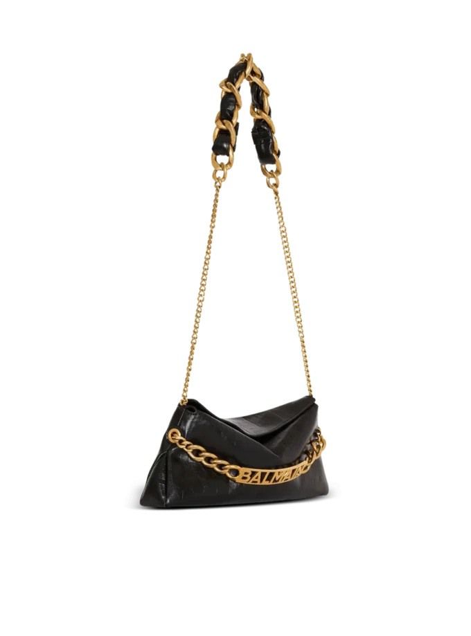 1945 Soft clutch in crinkled calfskin leather