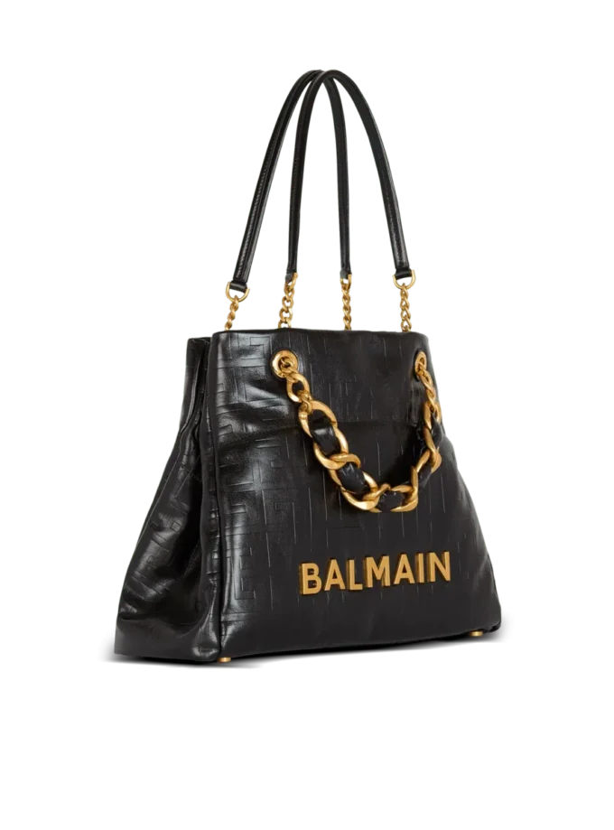 1945 Soft crackled leather tote bag 1945 Soft crackled leather tote bag
