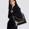 1945 Soft crackled leather tote bag 1945 Soft crackled leather tote bag