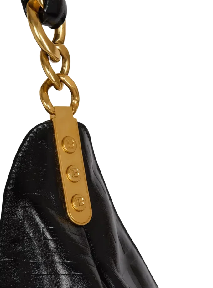 1945 Soft Hobo crinkled leather tote bag with monogram