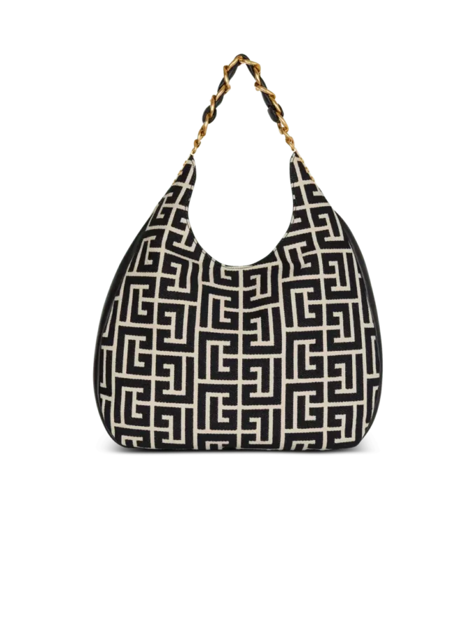 1945 Soft Hobo Large monogrammed jacquard tote bag