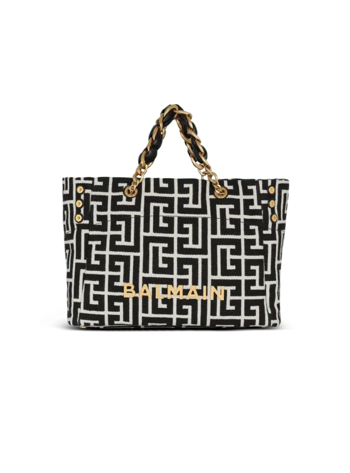 1945 Soft PB-monogrammed jacquard canvas tote bag 1945 Soft PB-monogrammed jacquard canvas tote bag