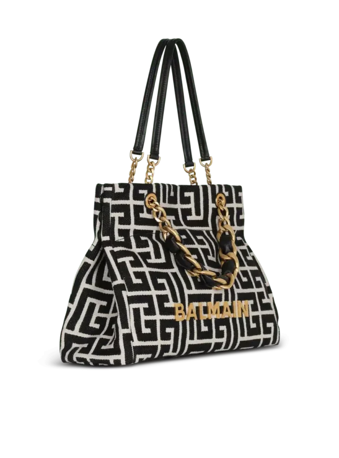 1945 Soft PB-monogrammed jacquard canvas tote bag 1945 Soft PB-monogrammed jacquard canvas tote bag