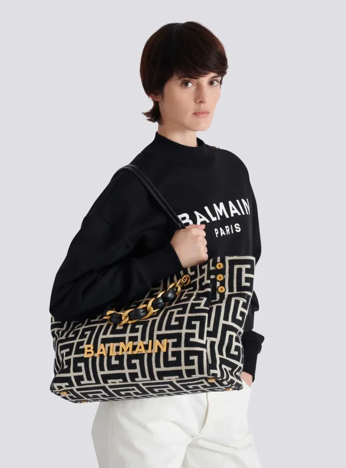 1945 Soft PB-monogrammed jacquard canvas tote bag 1945 Soft PB-monogrammed jacquard canvas tote bag