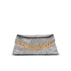 1945 Soft suede and rhinestone clutch