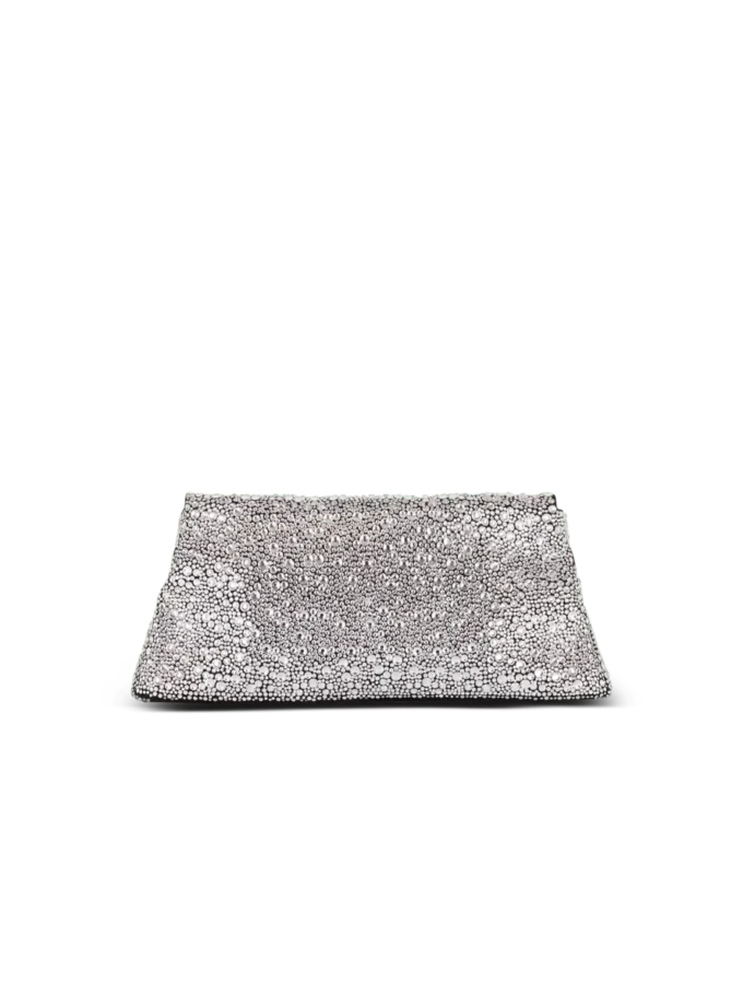 1945 Soft suede and rhinestone clutch