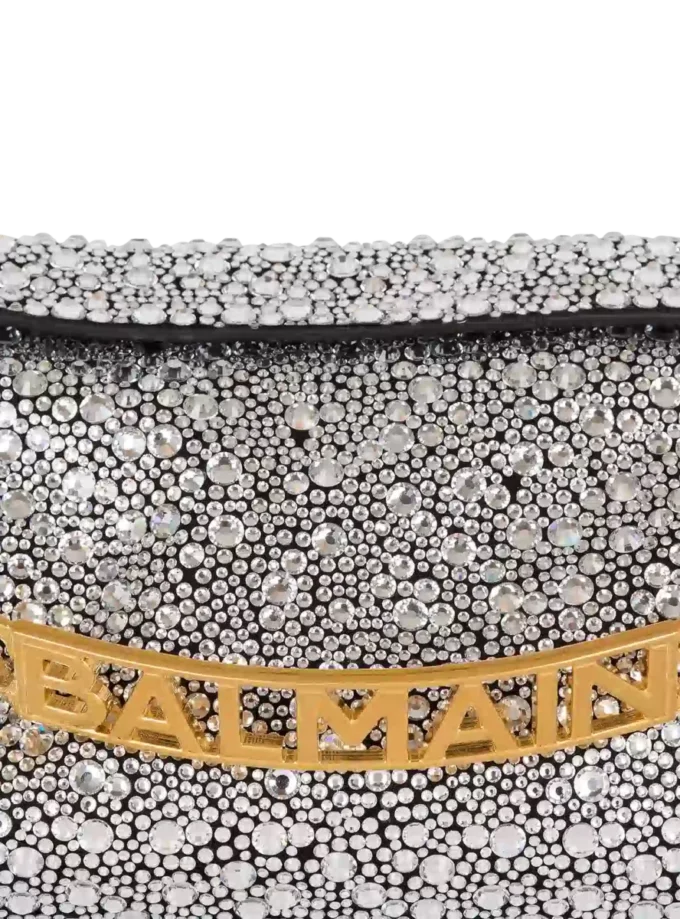 1945 Soft suede and rhinestone clutch