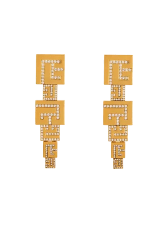 3D PB pendant earrings with crystals