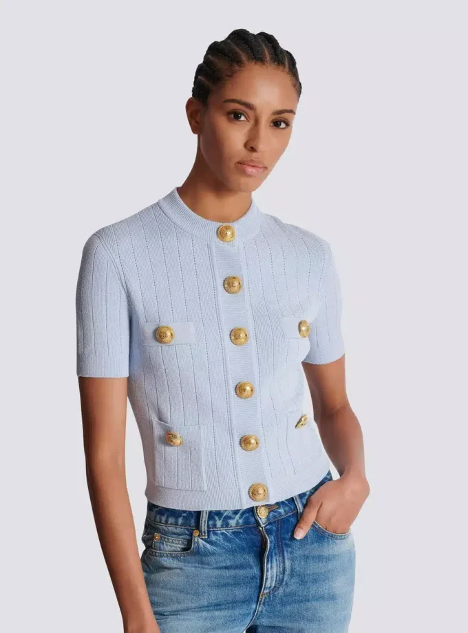 4-pocket knitted cardigan