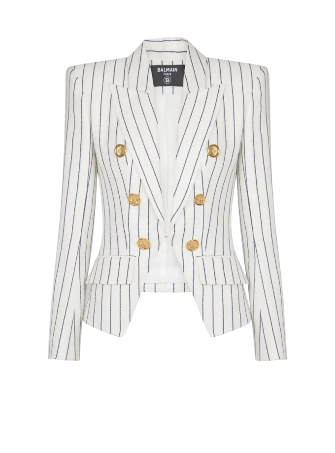 6-button pinstripe jacket 6-button pinstripe jacket