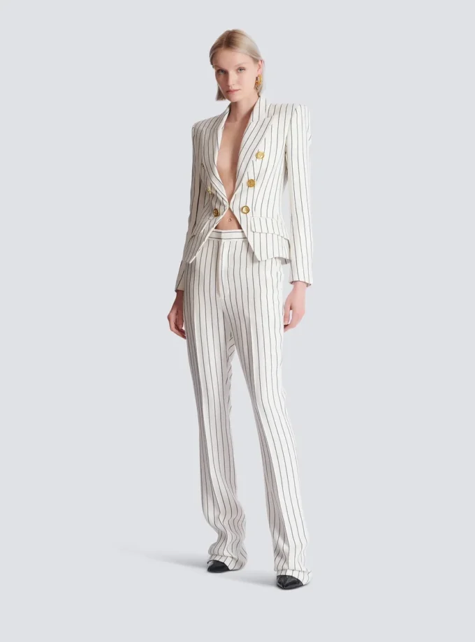 6-button pinstripe jacket 6-button pinstripe jacket