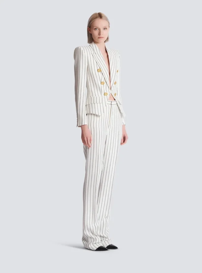 6-button pinstripe jacket 6-button pinstripe jacket