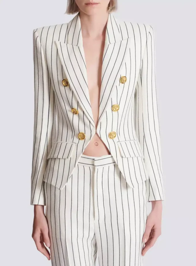 6-button pinstripe jacket 6-button pinstripe jacket