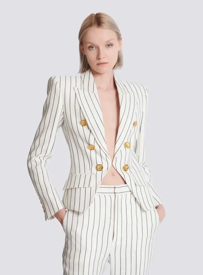 6-button pinstripe jacket 6-button pinstripe jacket