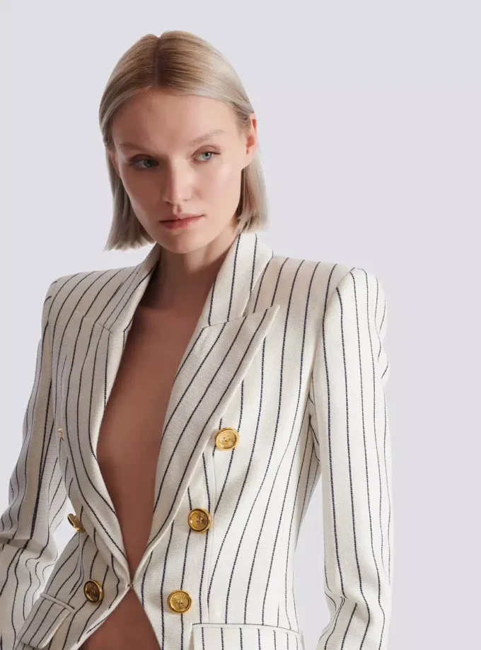 6-button pinstripe jacket 6-button pinstripe jacket