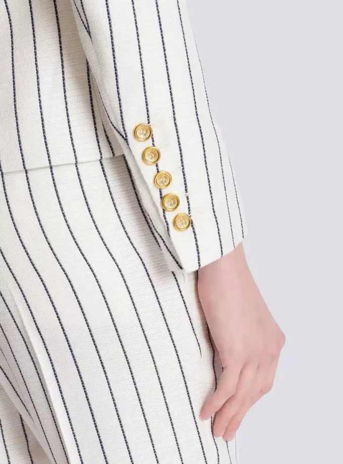 6-button pinstripe jacket 6-button pinstripe jacket