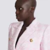 6-buttons houndstooth tweed fitted jacket 6-buttons houndstooth tweed fitted jacket