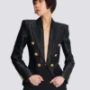 6-buttons jacket in crocodile jacquard 6-buttons jacket in crocodile jacquard
