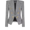 6-buttons jacket in Prince of Wales jacquard