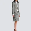 6-buttons jacket in Prince of Wales jacquard