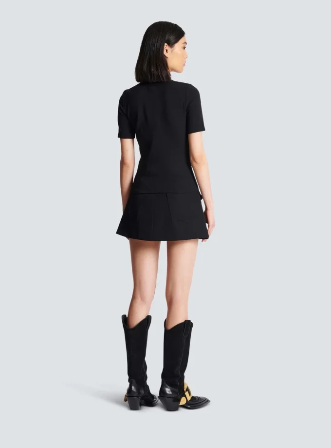 6-buttons jersey T-shirt