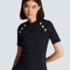 6-buttons jersey T-shirt