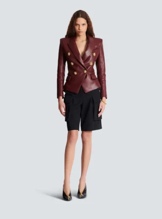6-buttons lambskin jacket