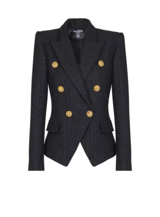 6-buttons tweed jacket