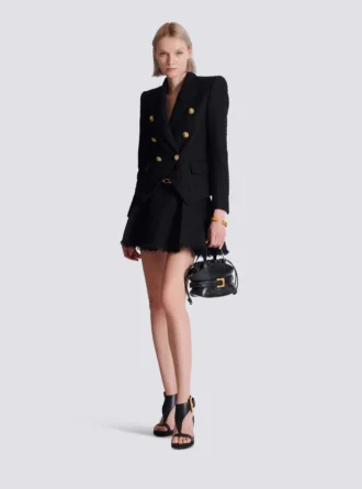 6-buttons tweed jacket