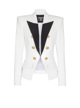 6-buttons two-tone jacket