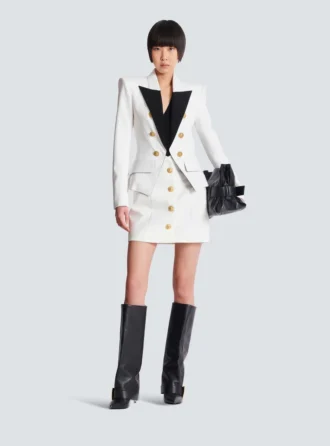 6-buttons two-tone jacket