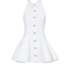 A-line backless poplin dress A-line backless poplin dress