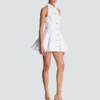 A-line backless poplin dress A-line backless poplin dress