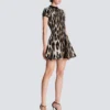 A-line leopard print jacquard dress A-line leopard print jacquard dress