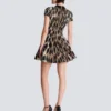 A-line leopard print jacquard dress A-line leopard print jacquard dress