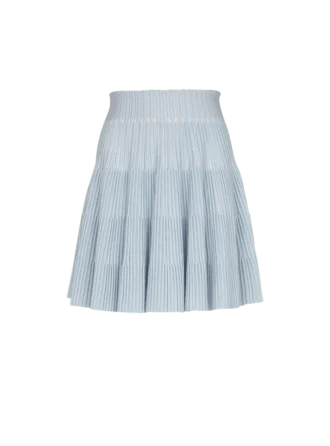 A-line textured knit skirt