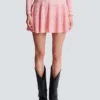 A-line textured knit skirt