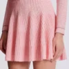 A-line textured knit skirt