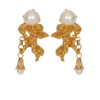 Anges baroque brass earrings