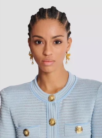 Anges baroque brass earrings