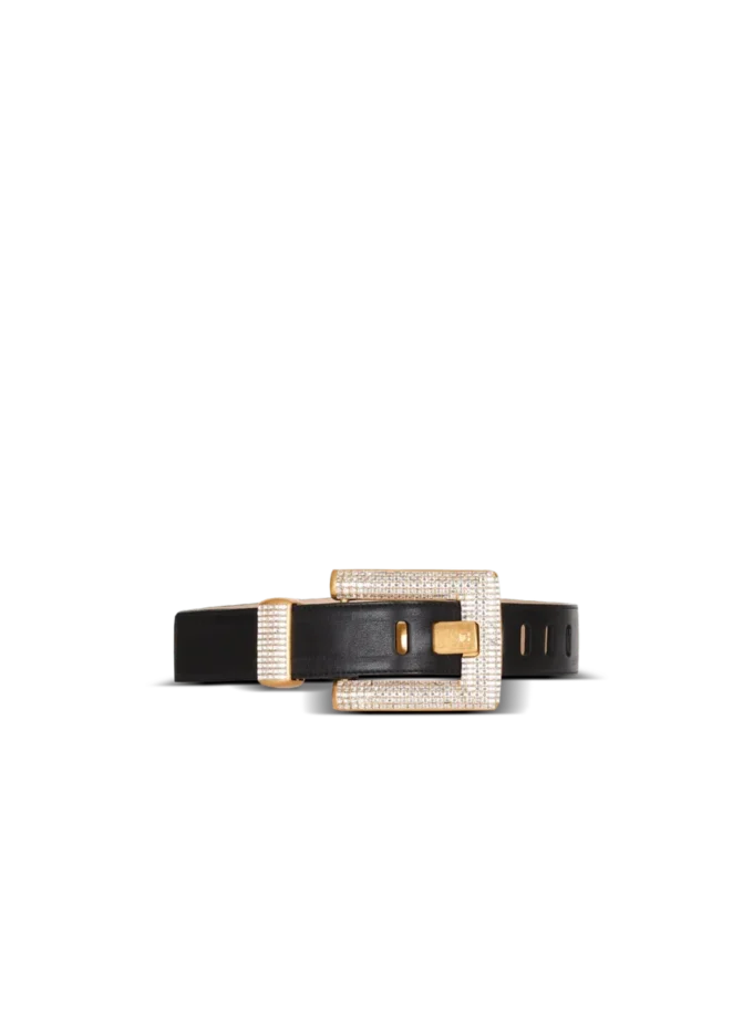 Anthem calfskin and crystal belt